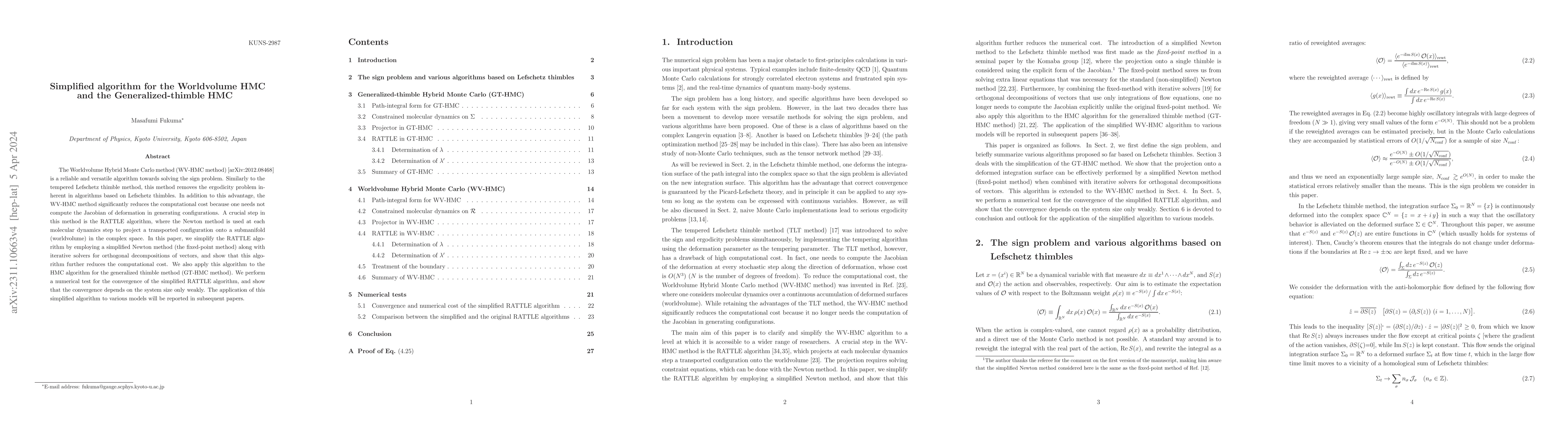 Thumbnail for Simplified algorithm for the Worldvolume HMC and the Generalized-thimble
  HMC