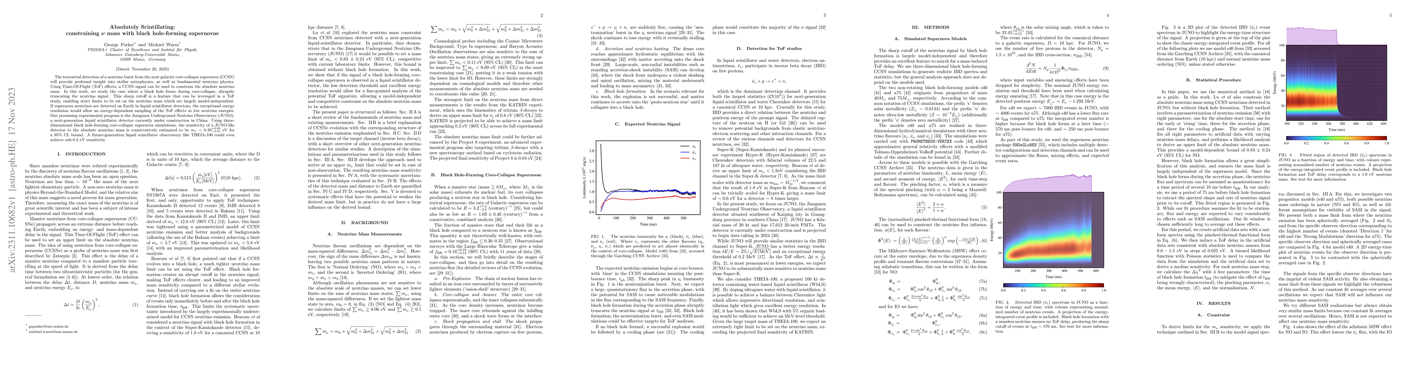 Thumbnail for Absolutely Scintillating: constraining $\nu$ mass with black
  hole-forming supernovae