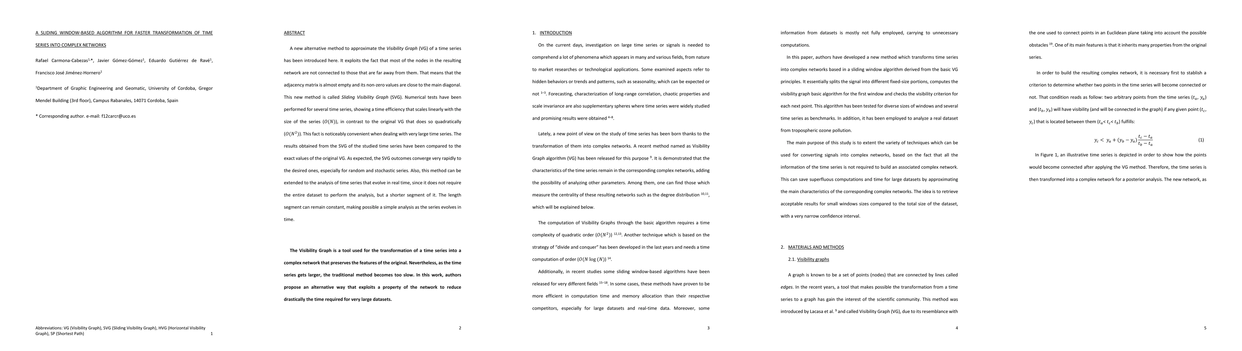 Thumbnail for A sliding window-based algorithm for faster transformation of time
  series into complex networks
