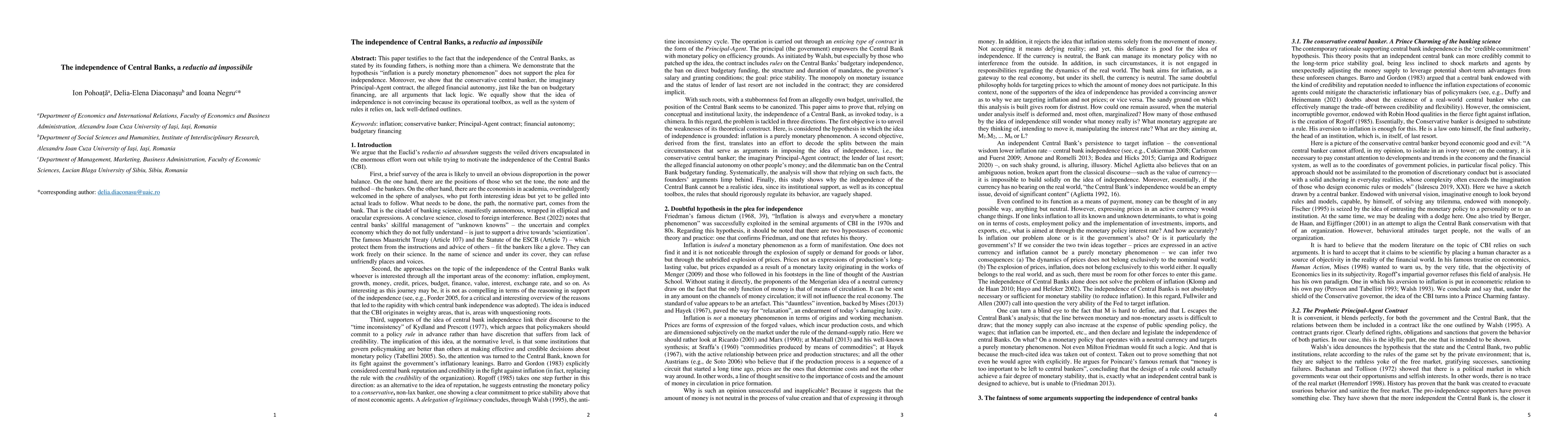 Thumbnail for The independence of Central Banks, a reductio ad impossibile