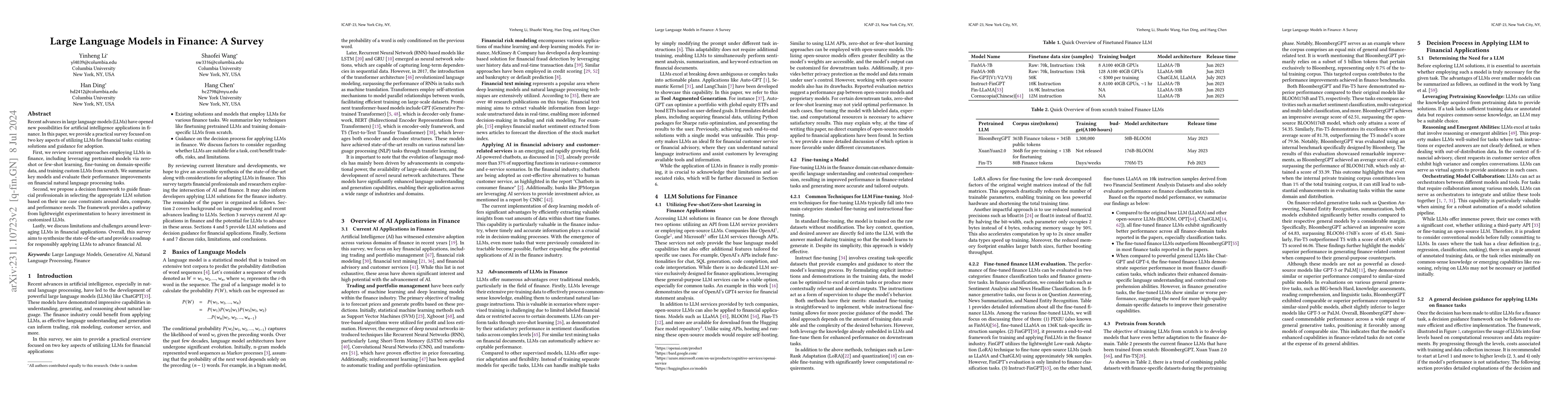 Thumbnail for Large Language Models in Finance: A Survey