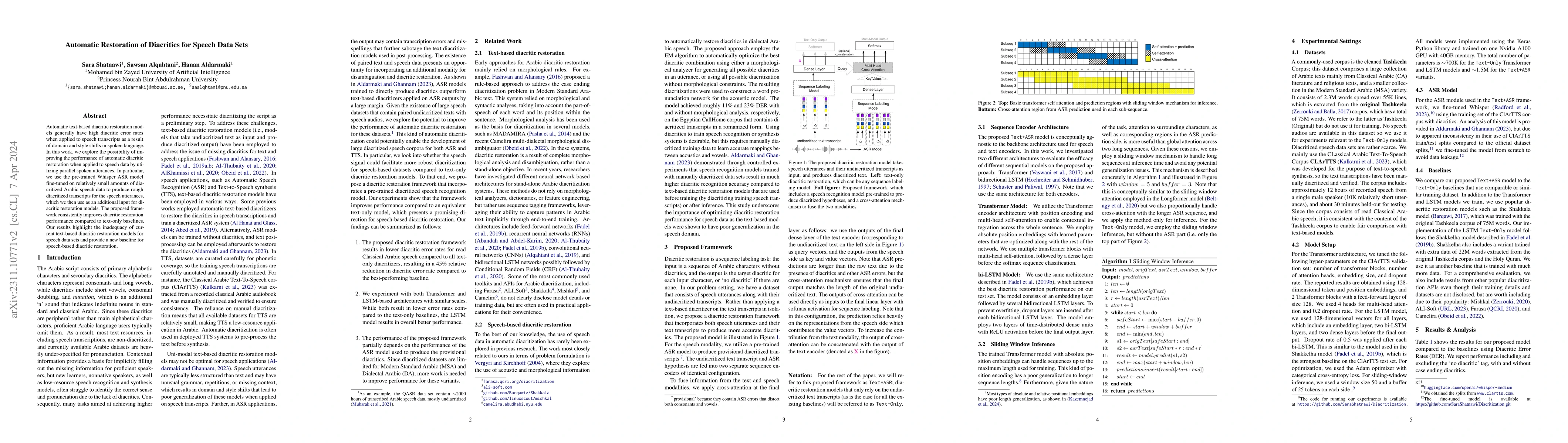 Thumbnail for Automatic Restoration of Diacritics for Speech Data Sets