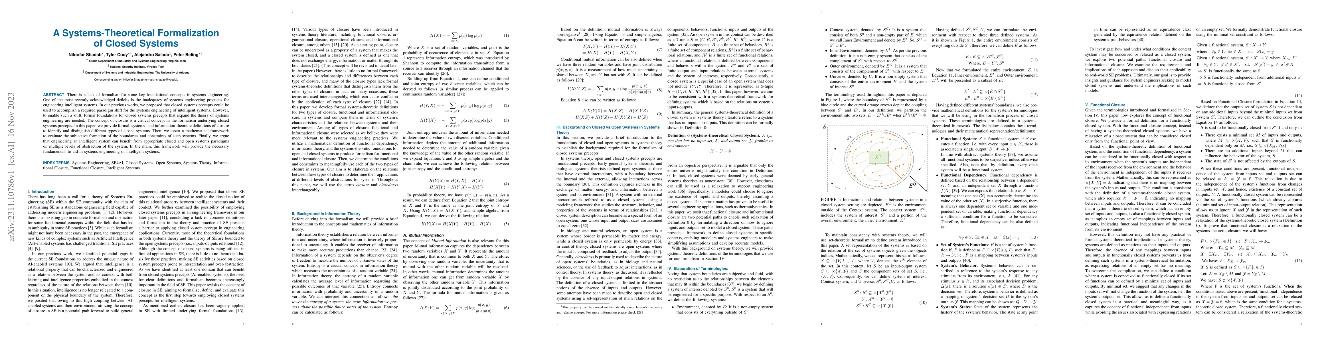 Thumbnail for A Systems-Theoretical Formalization of Closed Systems