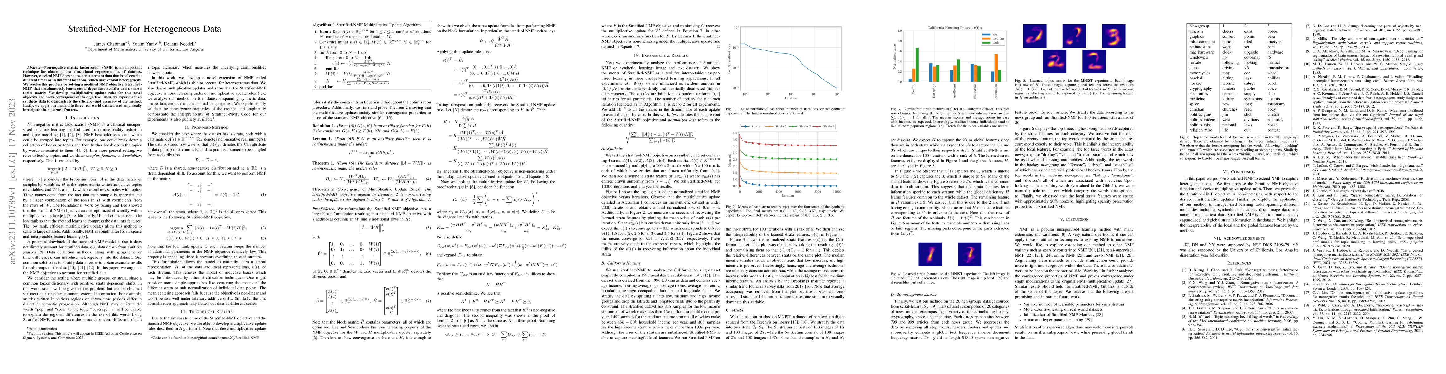 Thumbnail for Stratified-NMF for Heterogeneous Data