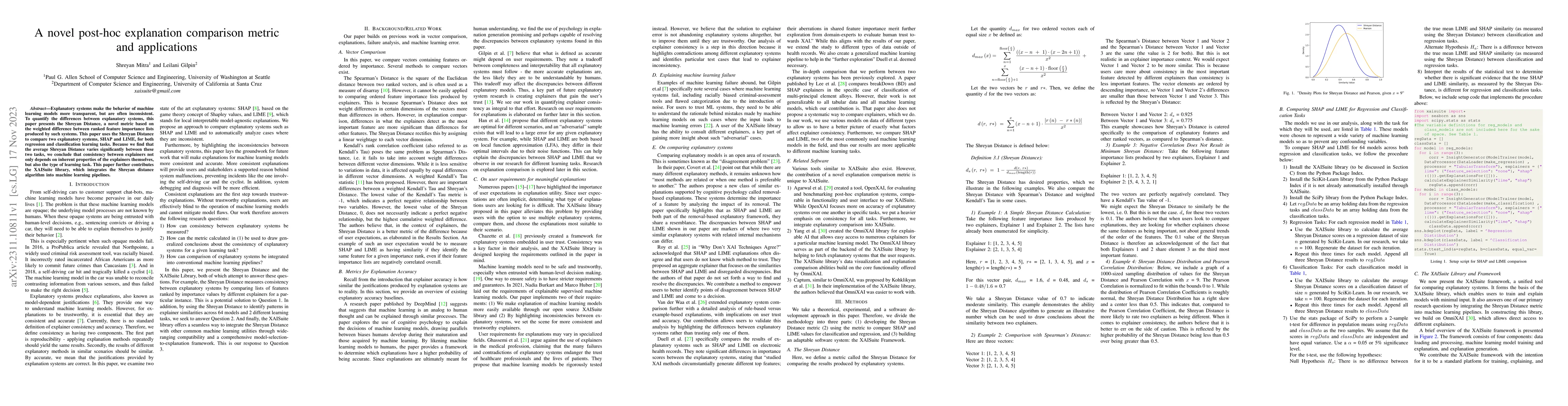 Thumbnail for A novel post-hoc explanation comparison metric and applications