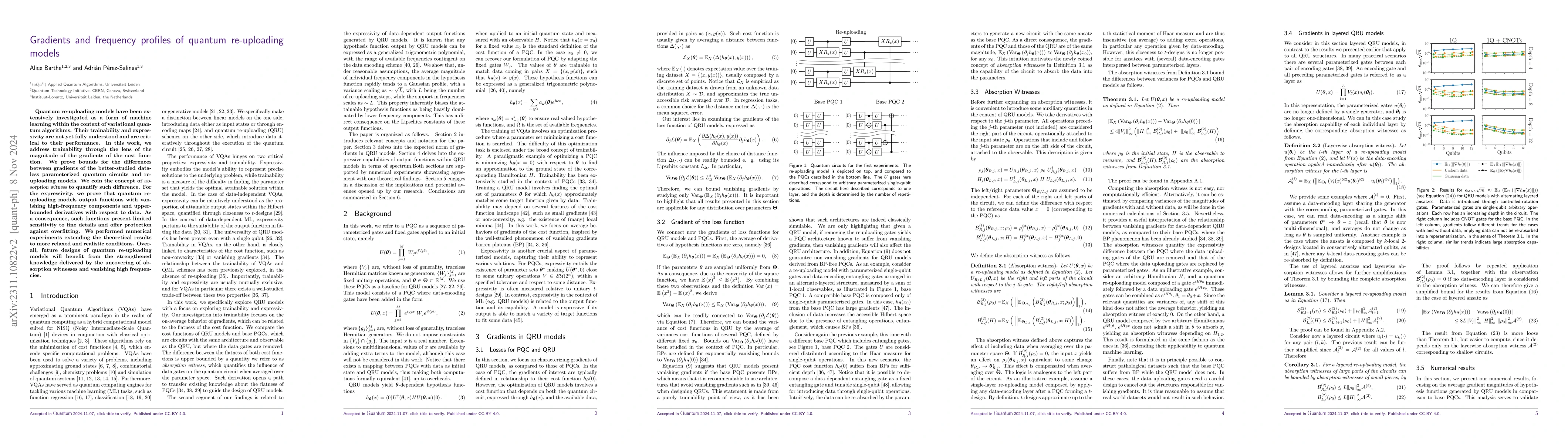 Thumbnail for Gradients and frequency profiles of quantum re-uploading models