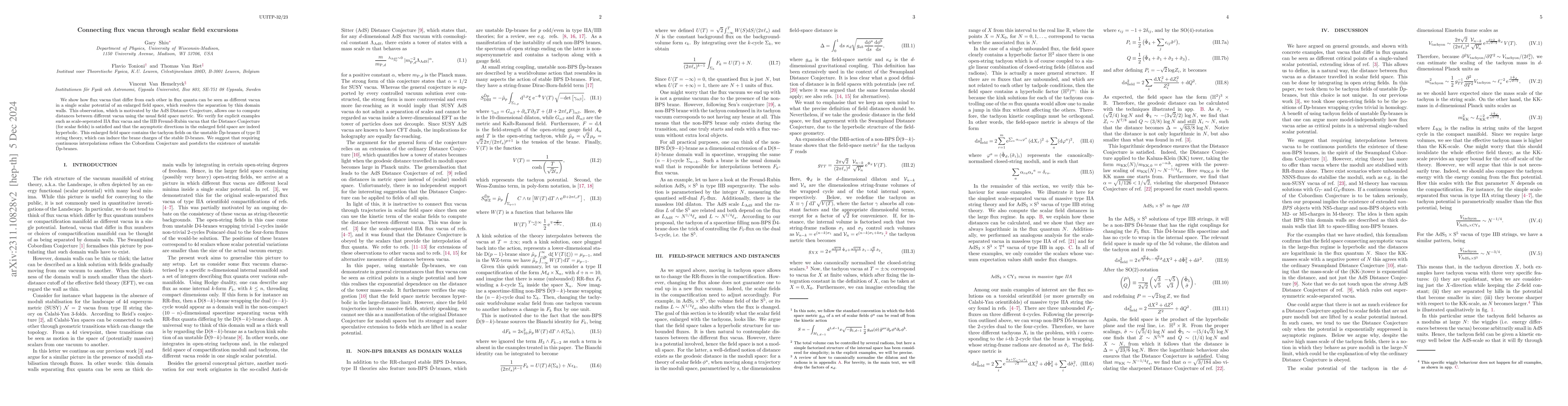 Thumbnail for Connecting flux vacua through scalar field excursions