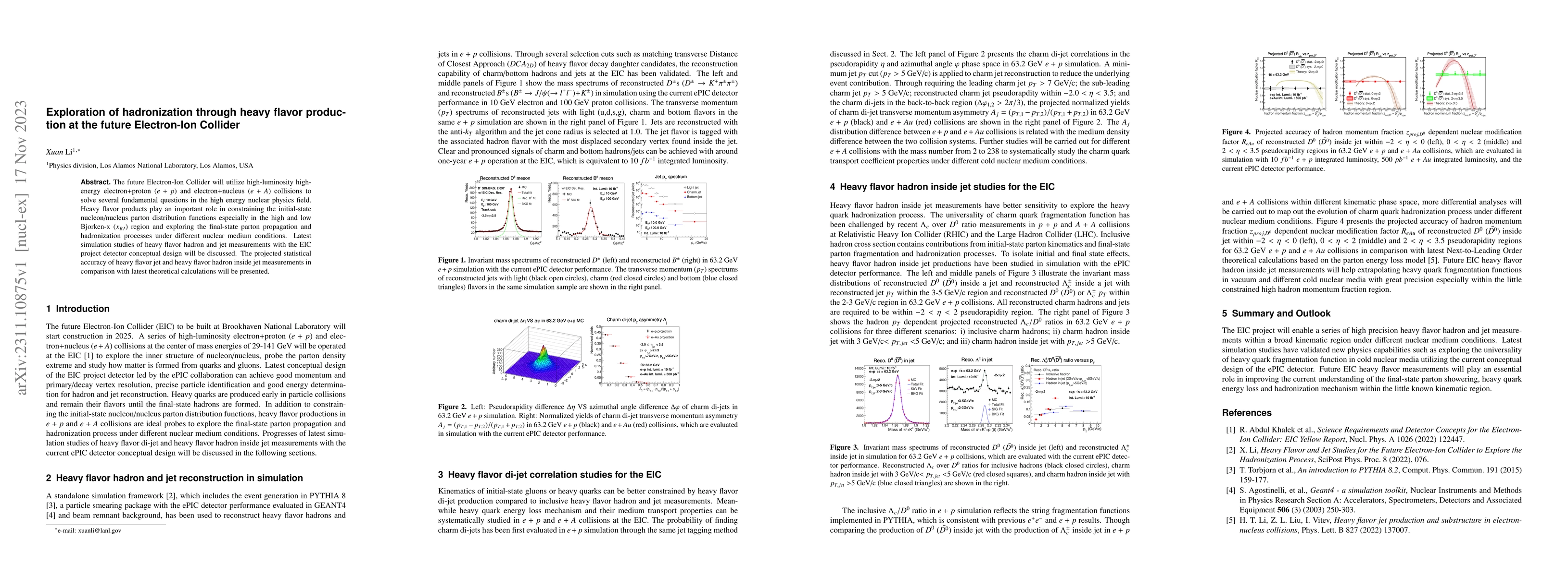 Thumbnail for Exploration of hadronization through heavy flavor production at the
  future Electron-Ion Collider