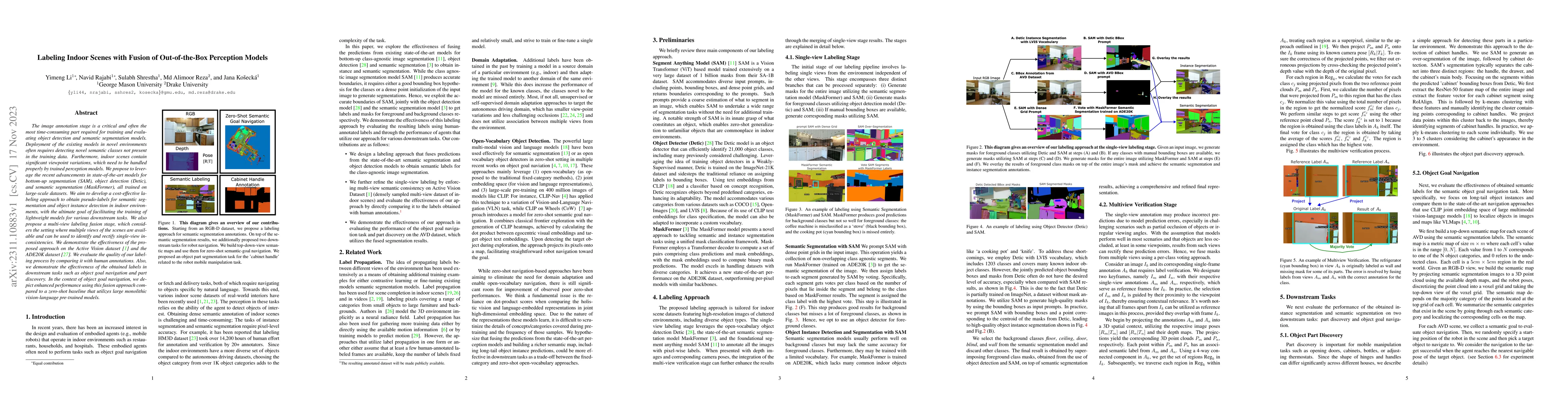 Thumbnail for Labeling Indoor Scenes with Fusion of Out-of-the-Box Perception Models