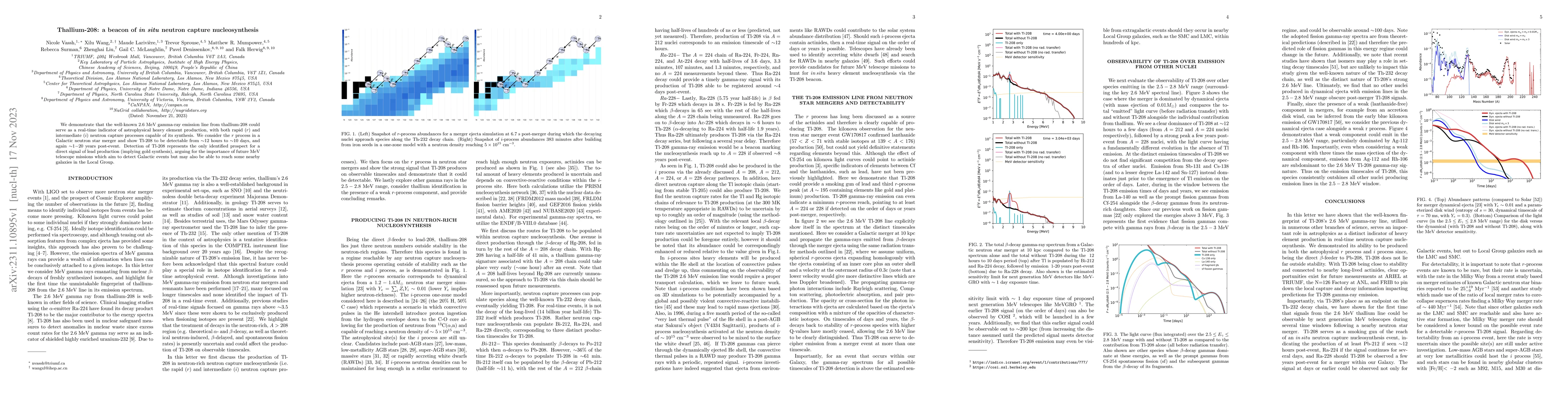 Thumbnail for Thallium-208: a beacon of in situ neutron capture nucleosynthesis