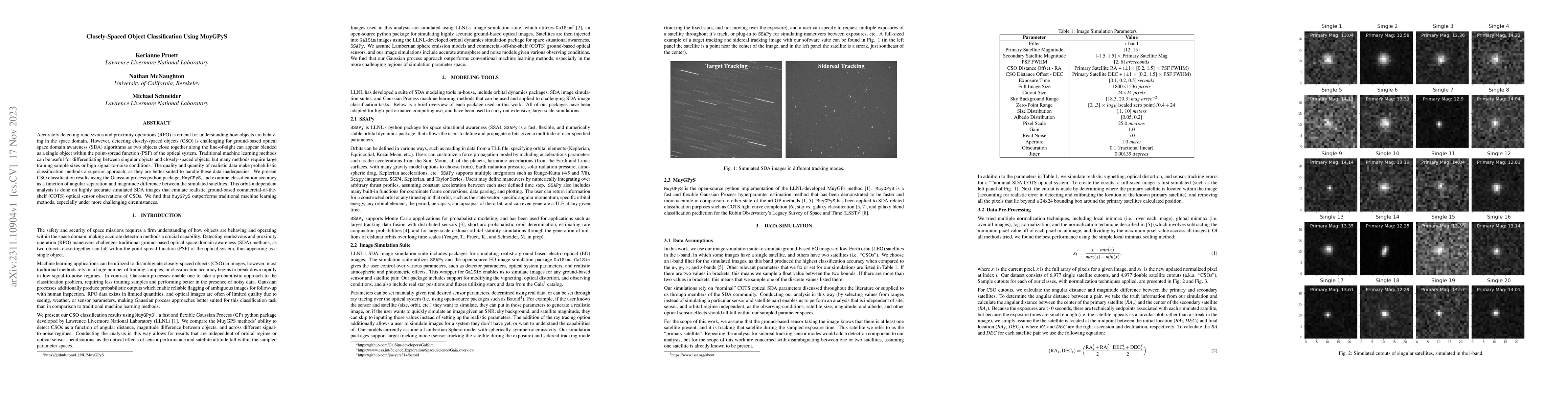 Thumbnail for Closely-Spaced Object Classification Using MuyGPyS