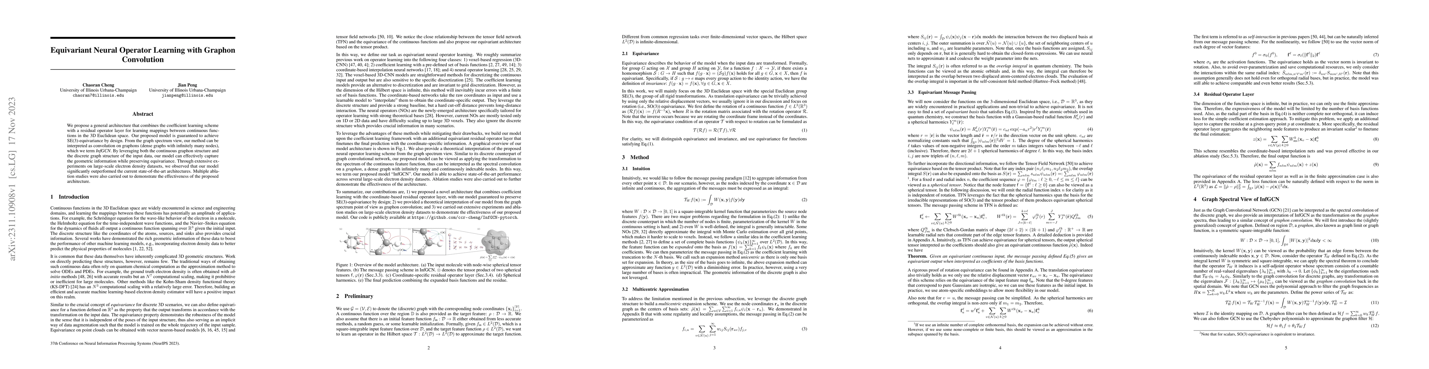 Thumbnail for Equivariant Neural Operator Learning with Graphon Convolution