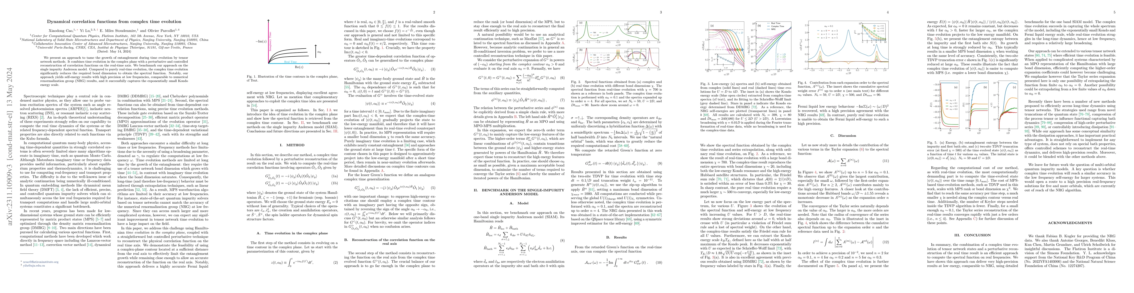 Thumbnail for Dynamical correlation functions from complex time evolution