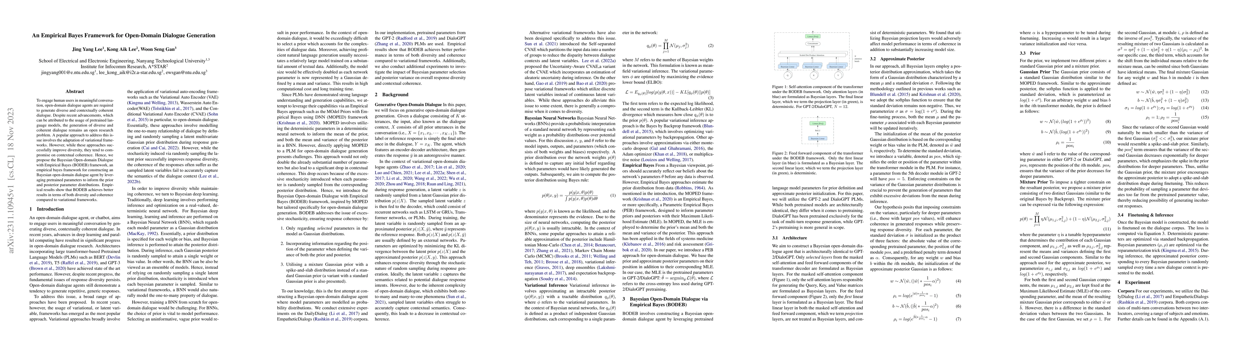 Thumbnail for An Empirical Bayes Framework for Open-Domain Dialogue Generation