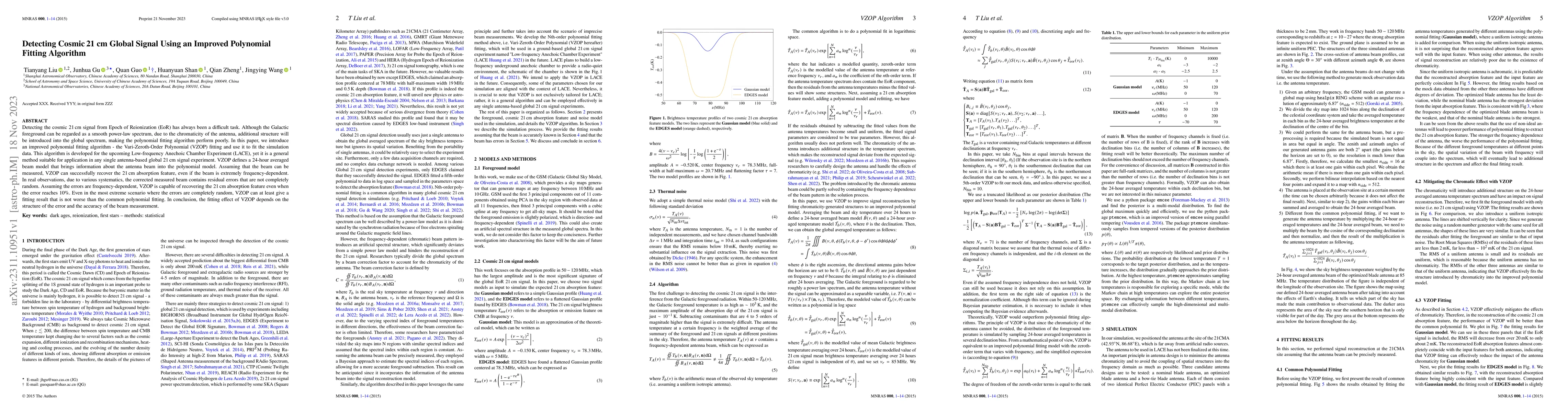 Thumbnail for Detecting Cosmic 21 cm Global Signal Using an Improved Polynomial
  Fitting Algorithm