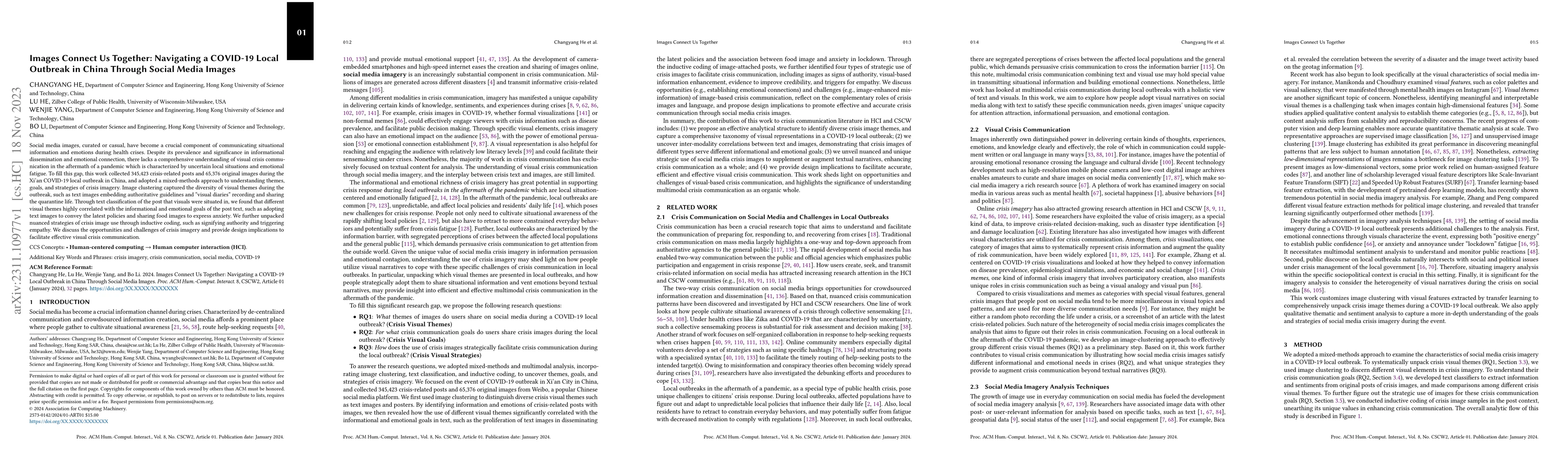 Thumbnail for Images Connect Us Together: Navigating a COVID-19 Local Outbreak in
  China Through Social Media Images