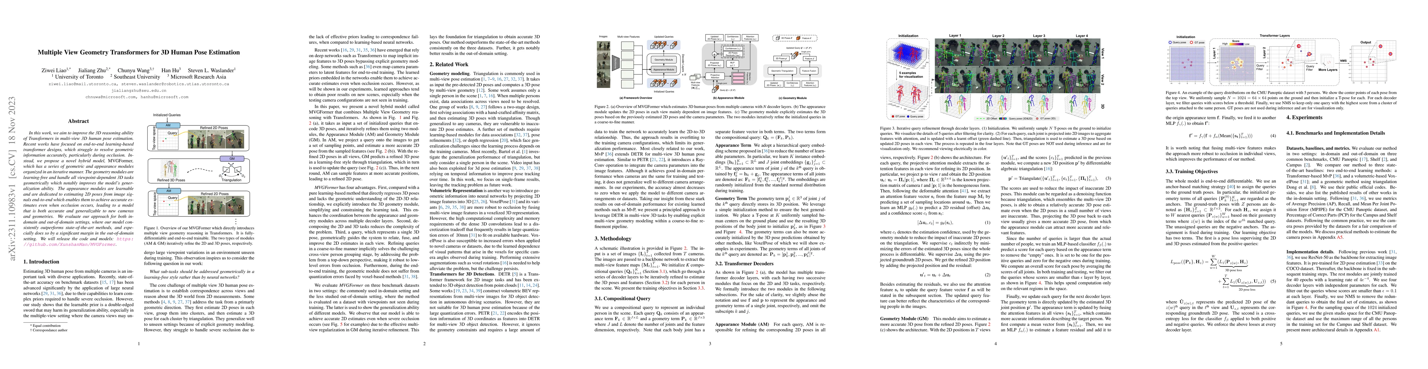 Thumbnail for Multiple View Geometry Transformers for 3D Human Pose Estimation