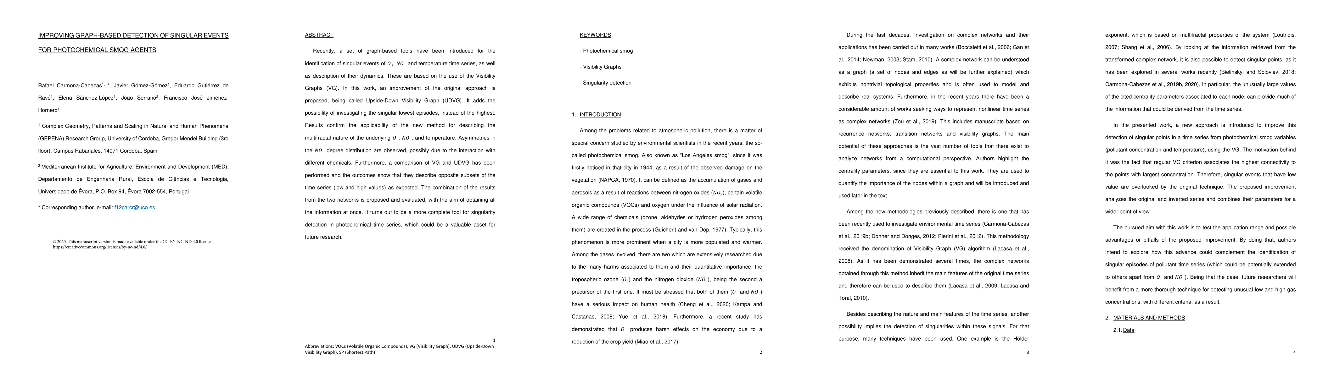 Thumbnail for Improving graph-based detection of singular events for photochemical
  smog agents