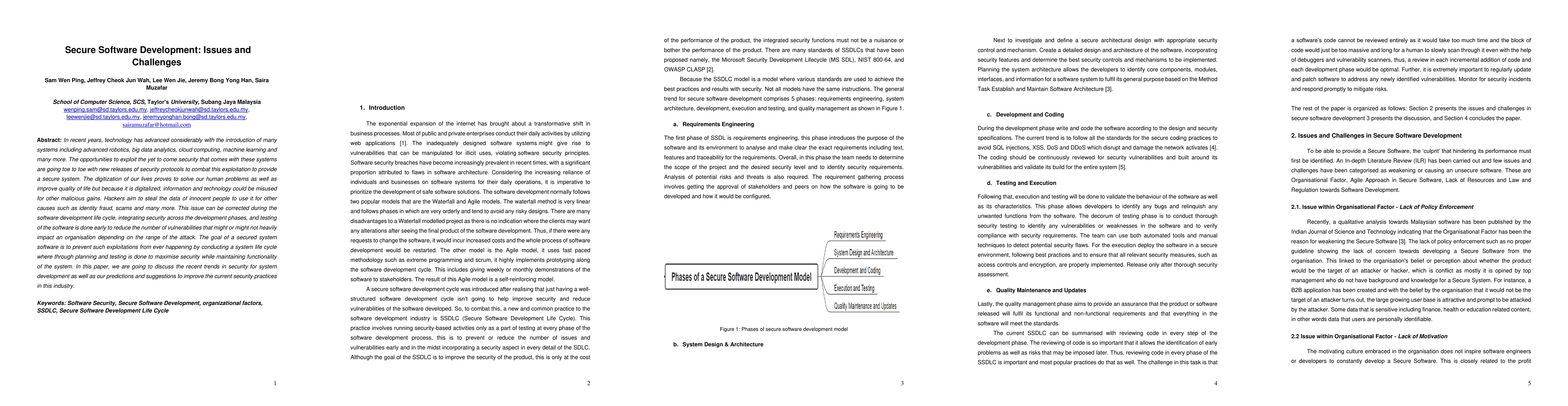 Thumbnail for Secure Software Development: Issues and Challenges