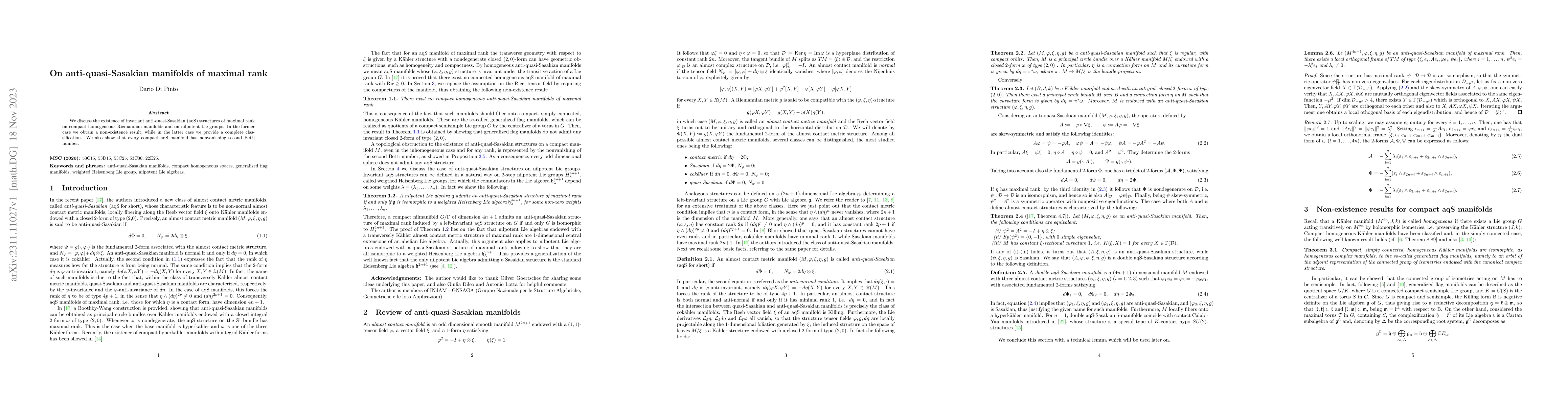 Thumbnail for On anti-quasi-Sasakian manifolds of maximal rank