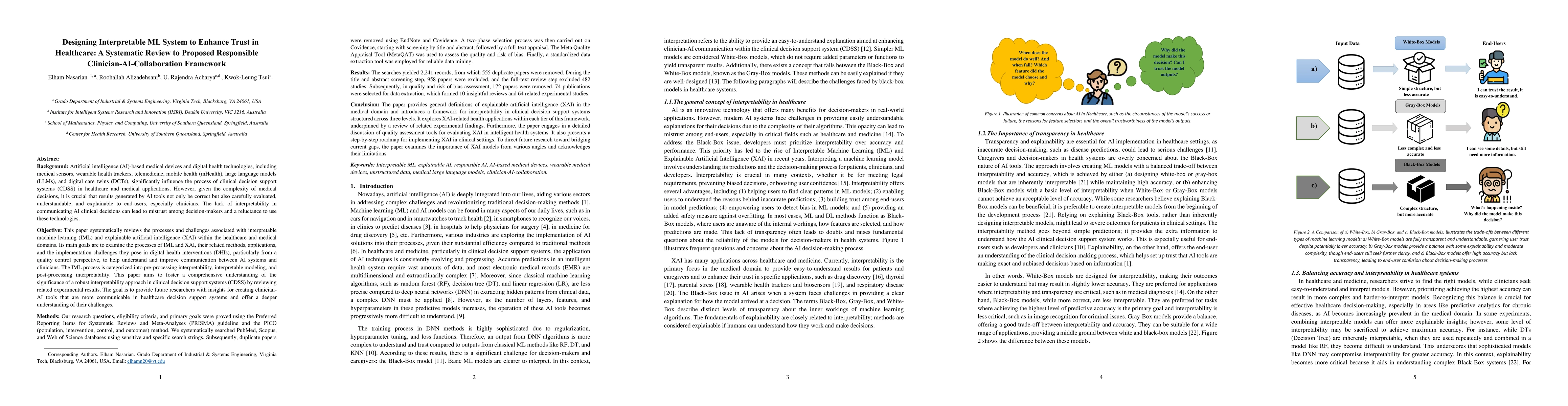 Thumbnail for Designing Interpretable ML System to Enhance Trust in Healthcare: A
  Systematic Review to Proposed Responsible Clinician-AI-Collaboration
  Framework