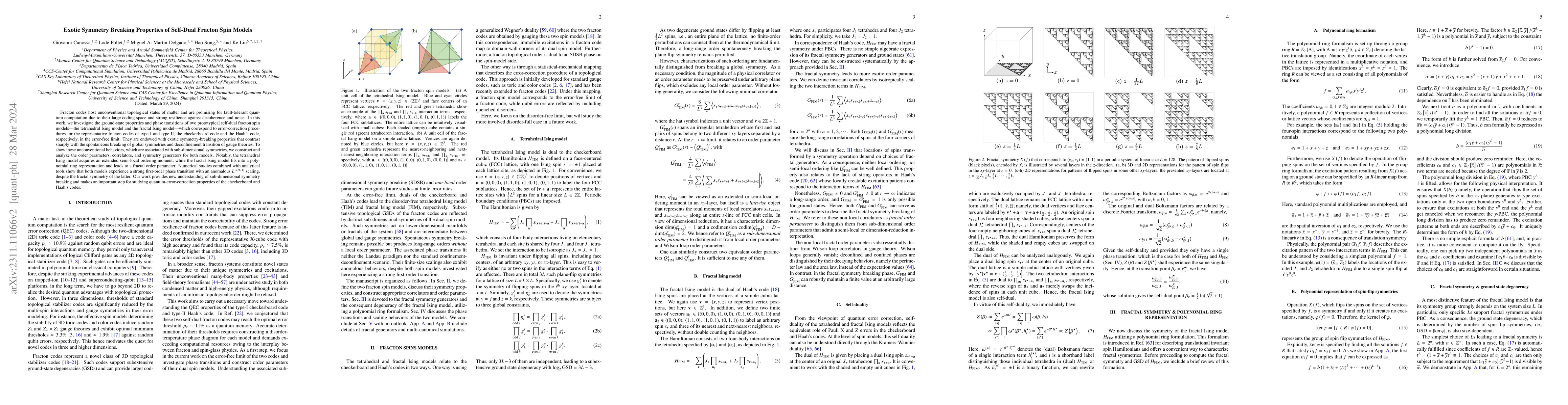 Thumbnail for Exotic Symmetry Breaking Properties of Self-Dual Fracton Spin Models