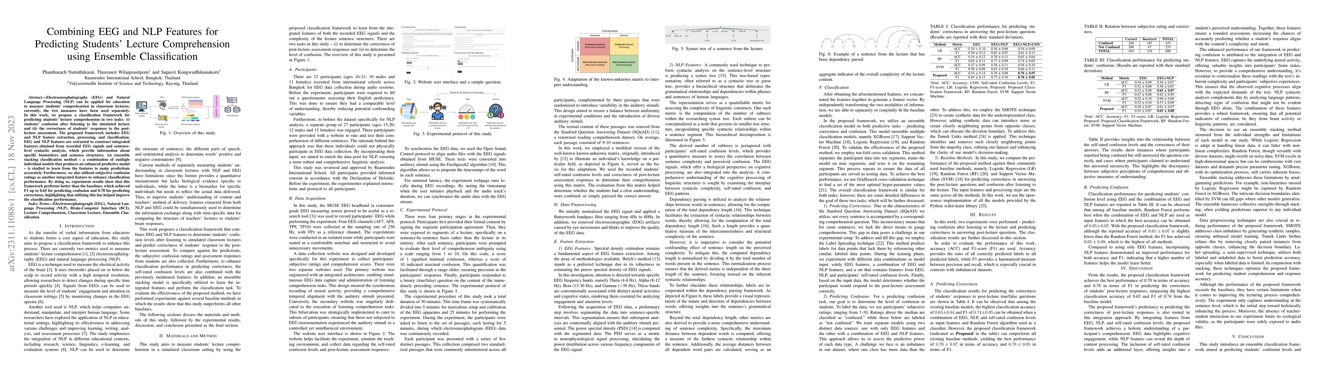 Thumbnail for Combining EEG and NLP Features for Predicting Students' Lecture
  Comprehension using Ensemble Classification