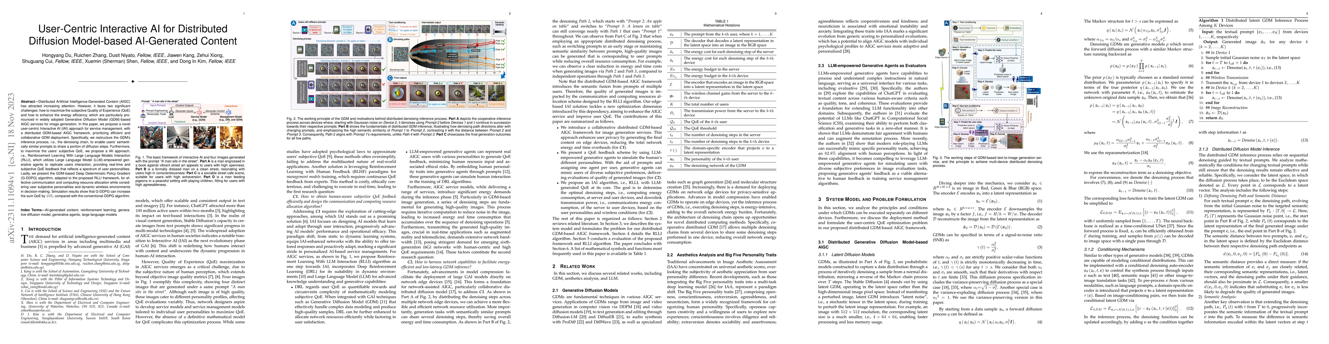 Thumbnail for User-Centric Interactive AI for Distributed Diffusion Model-based
  AI-Generated Content