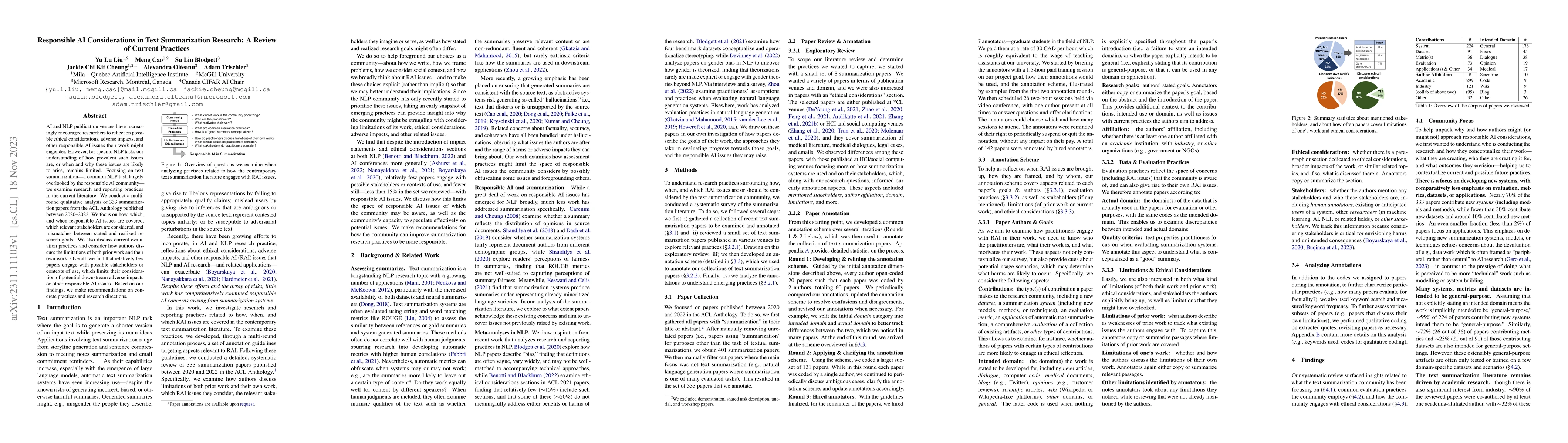 Thumbnail for Responsible AI Considerations in Text Summarization Research: A Review
  of Current Practices