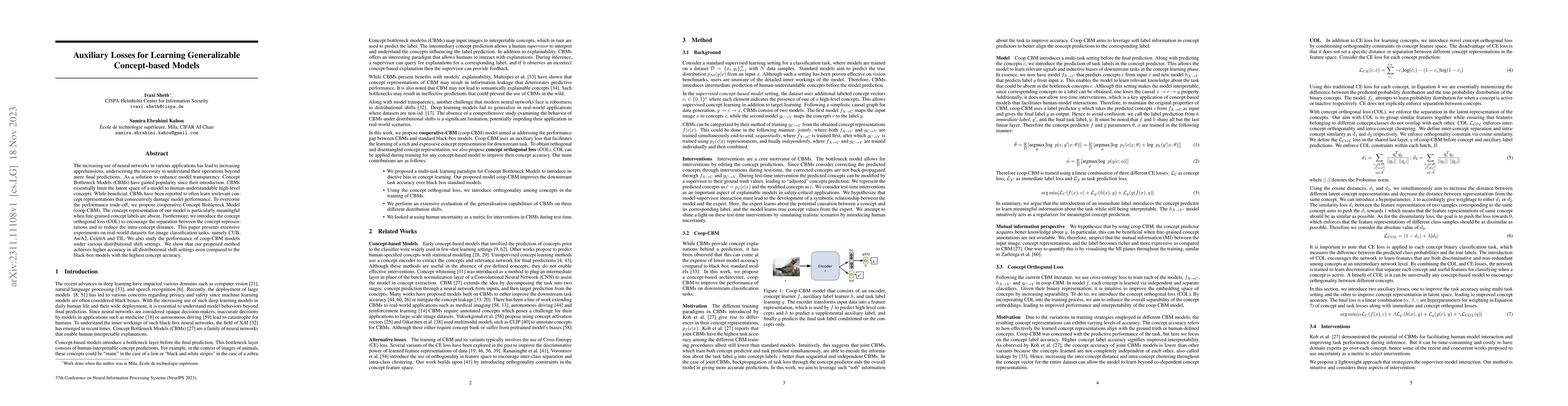 Thumbnail for Auxiliary Losses for Learning Generalizable Concept-based Models