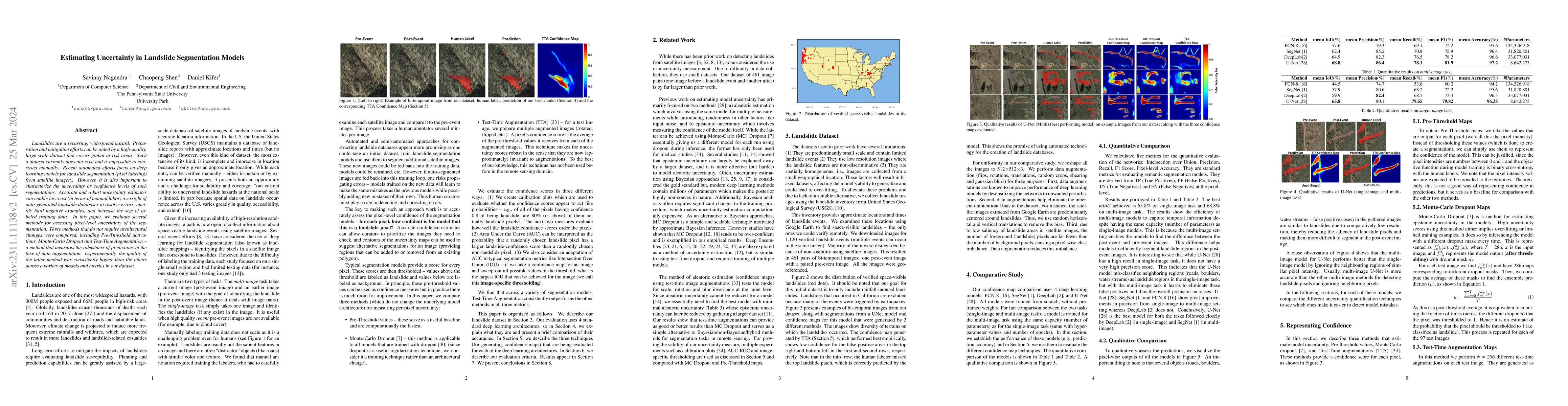 Thumbnail for Estimating Uncertainty in Landslide Segmentation Models