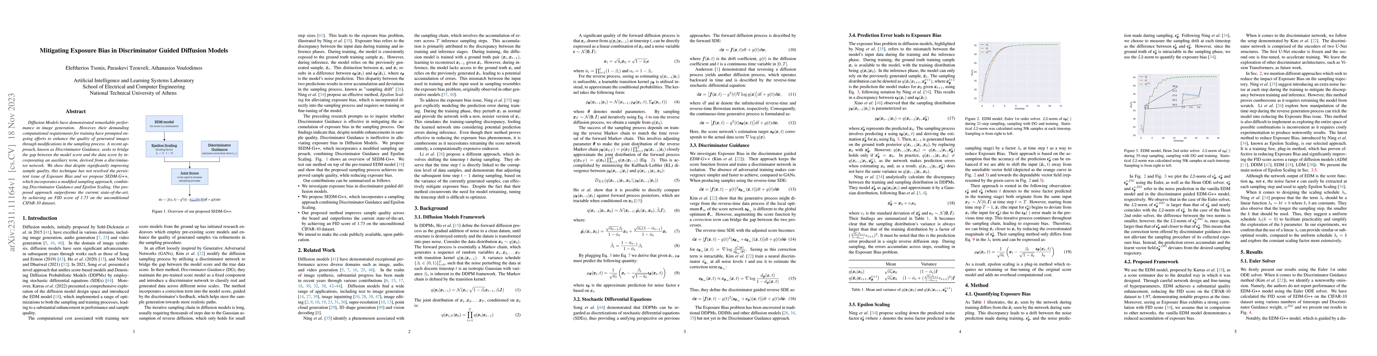 Thumbnail for Mitigating Exposure Bias in Discriminator Guided Diffusion Models