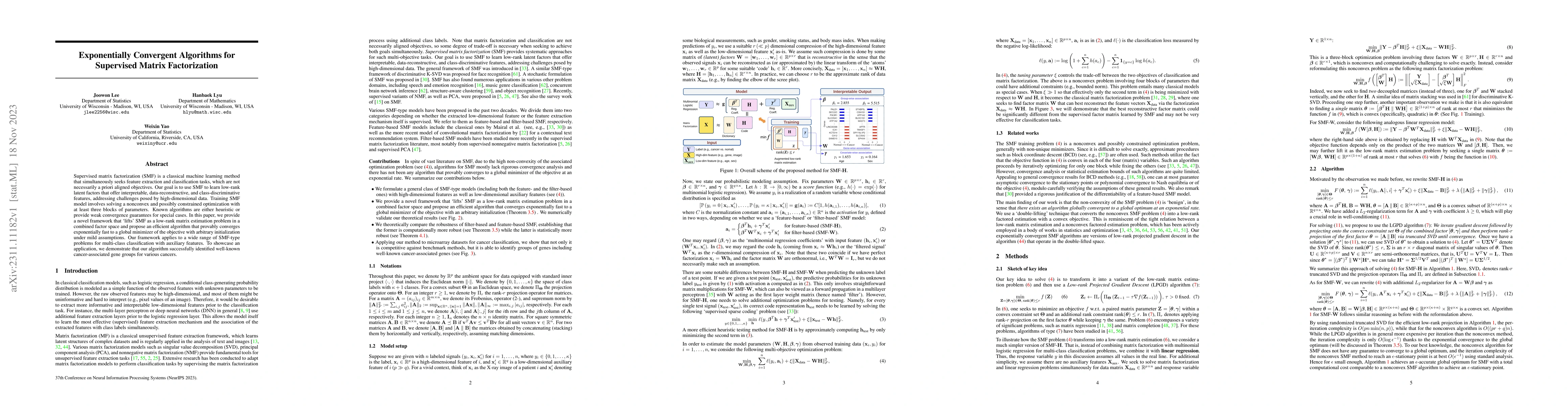 Thumbnail for Exponentially Convergent Algorithms for Supervised Matrix Factorization