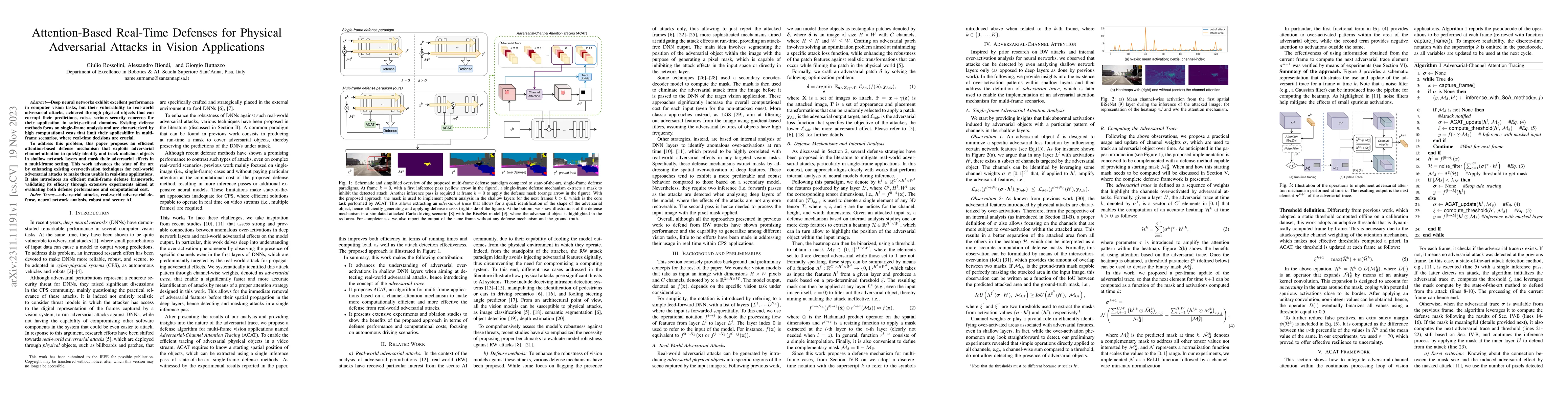 Thumbnail for Attention-Based Real-Time Defenses for Physical Adversarial Attacks in
  Vision Applications