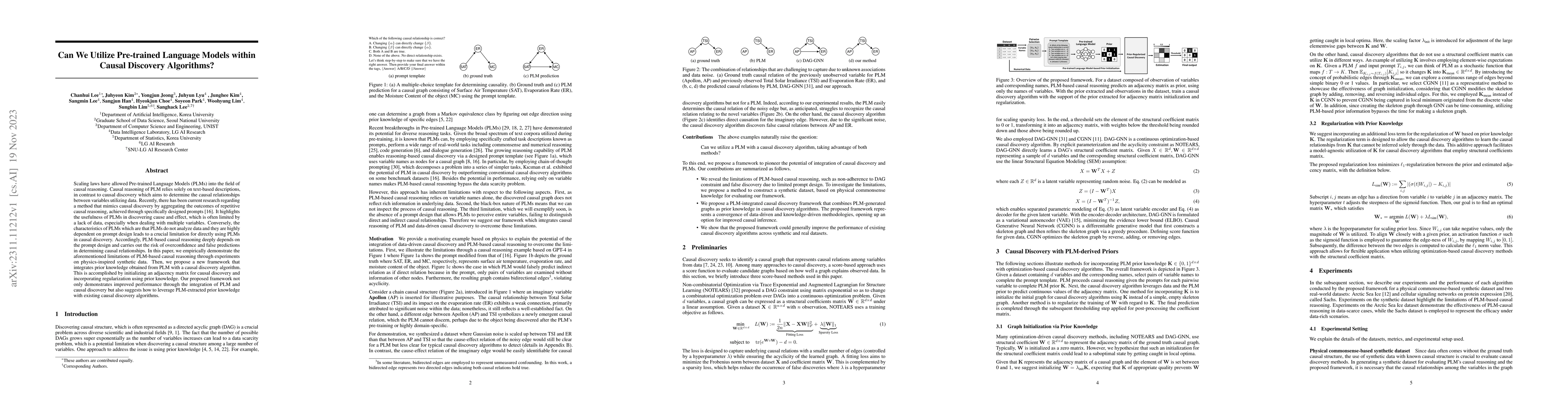 Thumbnail for Can We Utilize Pre-trained Language Models within Causal Discovery
  Algorithms?