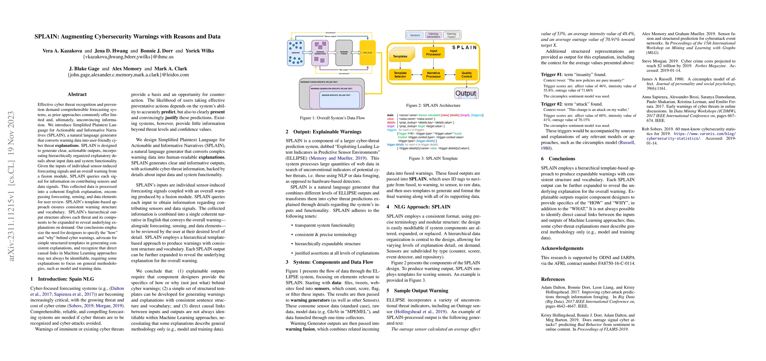 Thumbnail for SPLAIN: Augmenting Cybersecurity Warnings with Reasons and Data