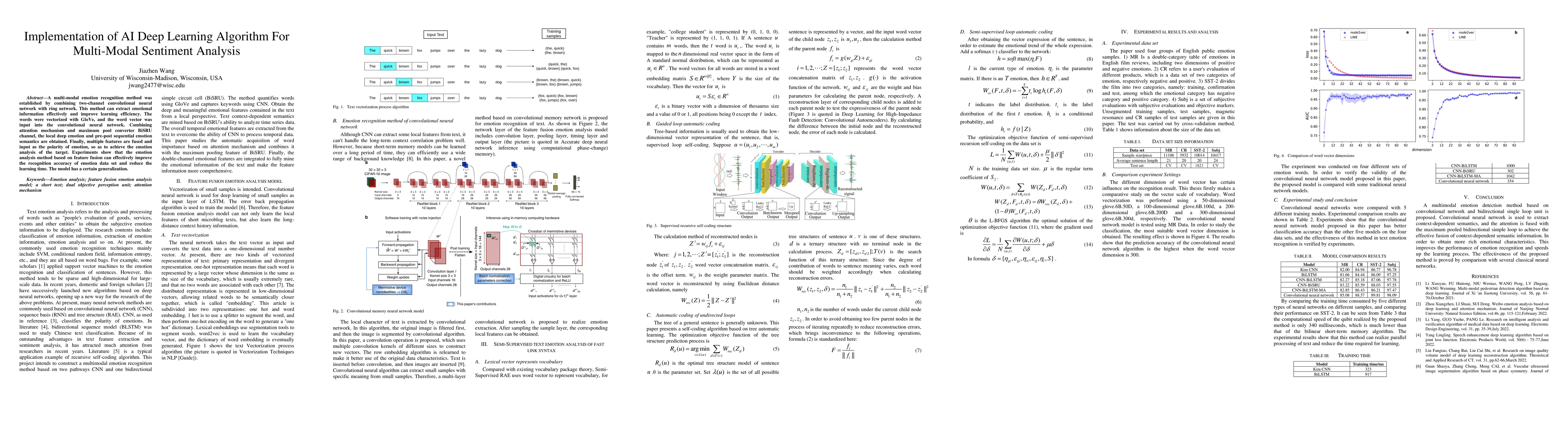 Thumbnail for Implementation of AI Deep Learning Algorithm For Multi-Modal Sentiment
  Analysis