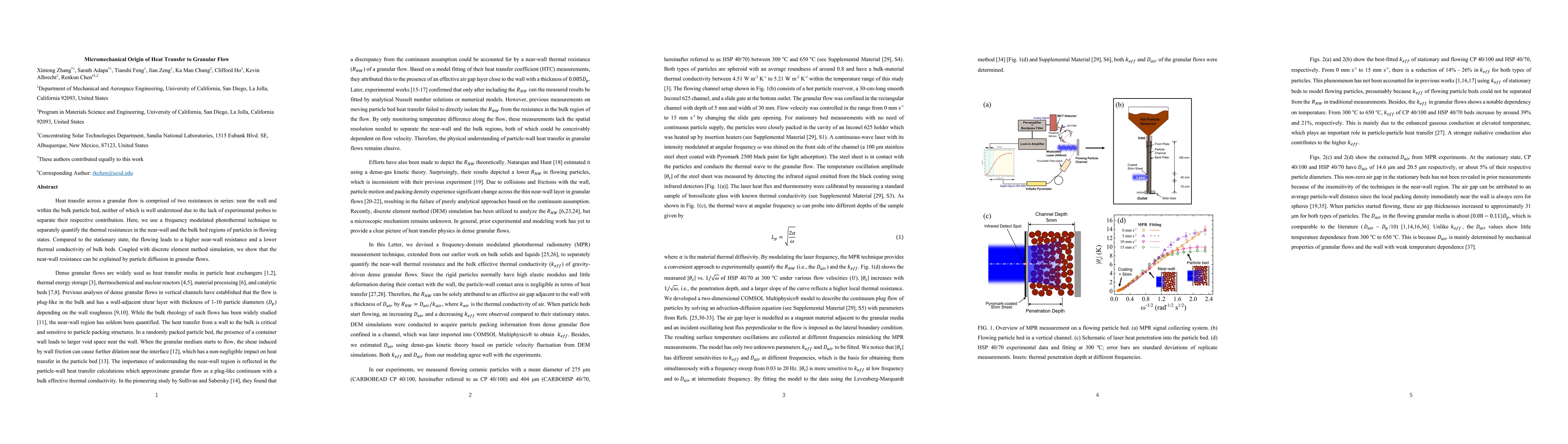 Thumbnail for Micromechanical Origin of Heat Transfer to Granular Flow