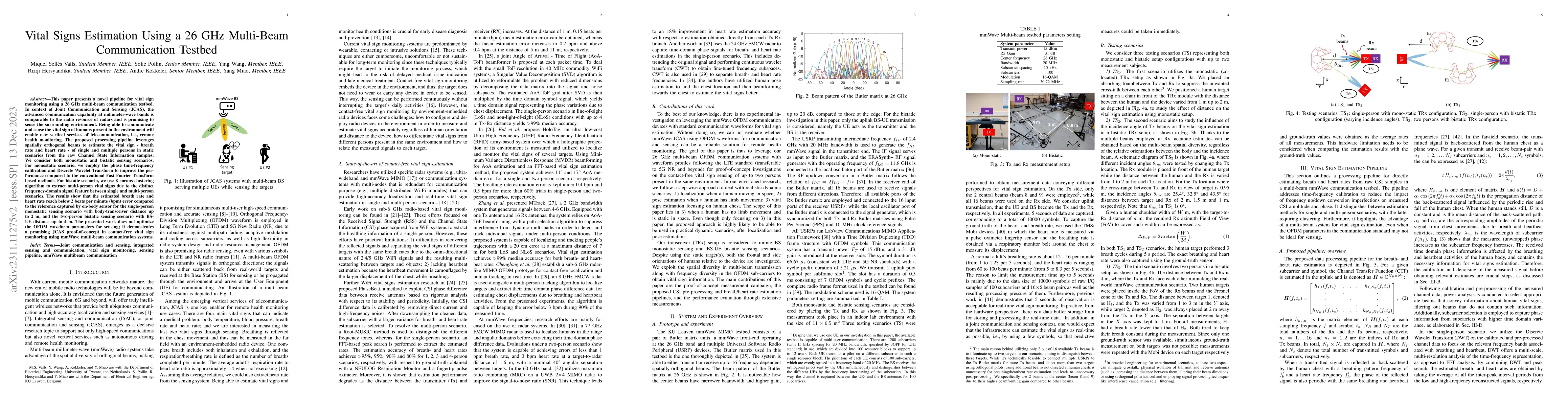 Thumbnail for Vital Signs Estimation Using a 26 GHz Multi-Beam Communication Testbed