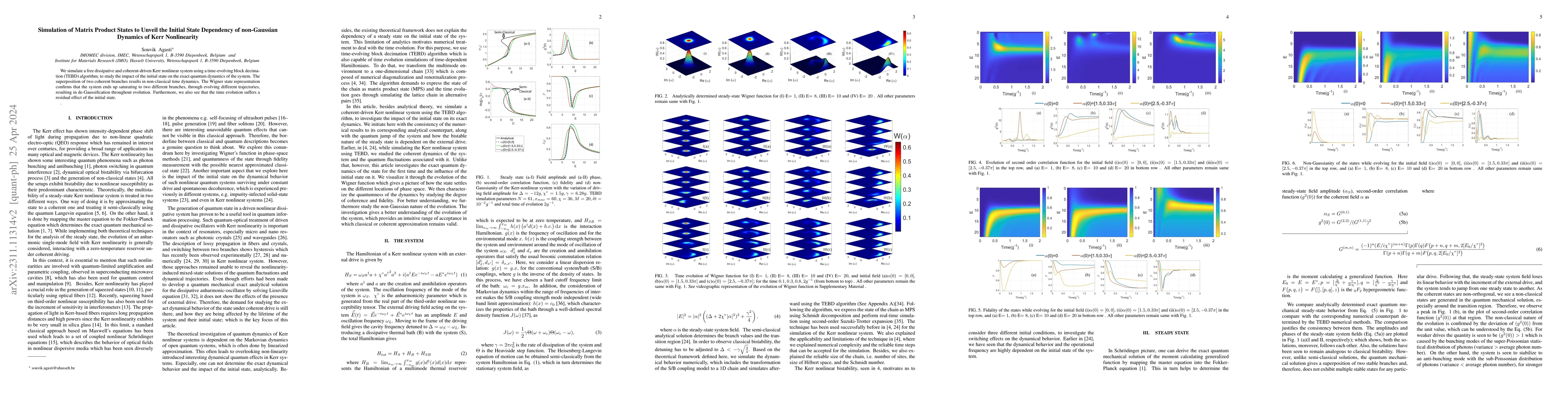 Thumbnail for Simulation of Matrix Product States to Unveil the Initial State
  Dependency of non-Gaussian Dynamics of Kerr Nonlinearity