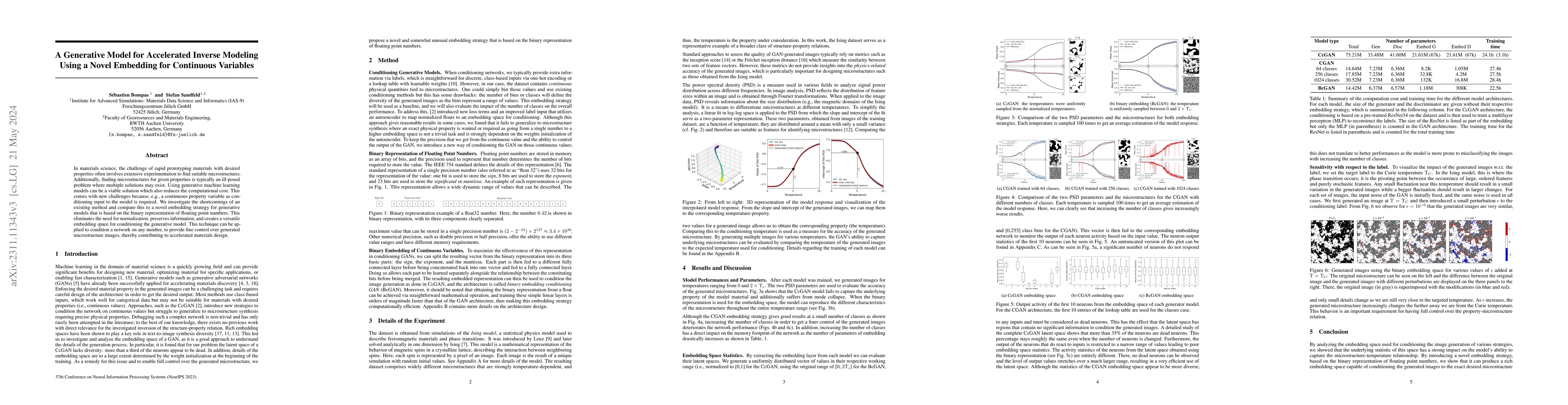 Thumbnail for A Generative Model for Accelerated Inverse Modelling Using a Novel
  Embedding for Continuous Variables