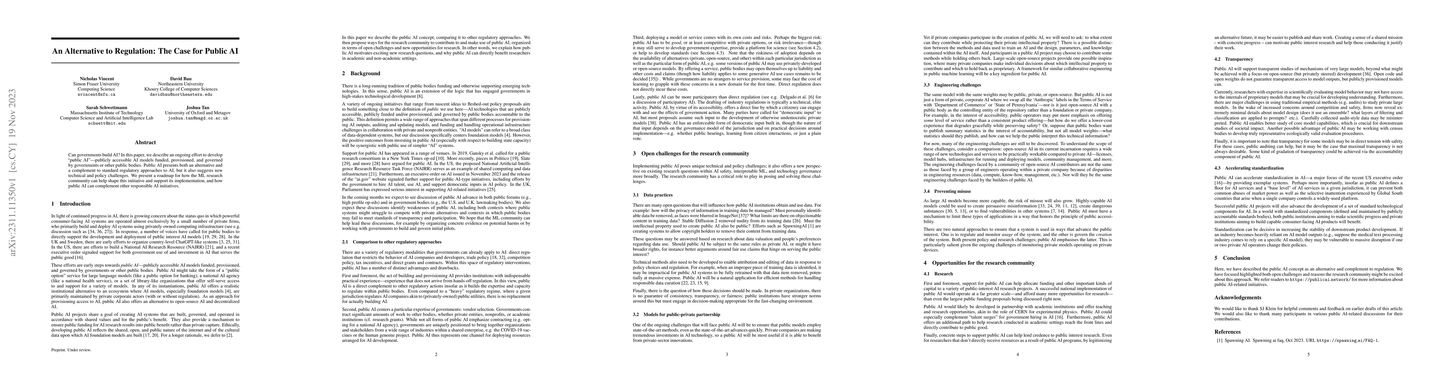 Thumbnail for An Alternative to Regulation: The Case for Public AI