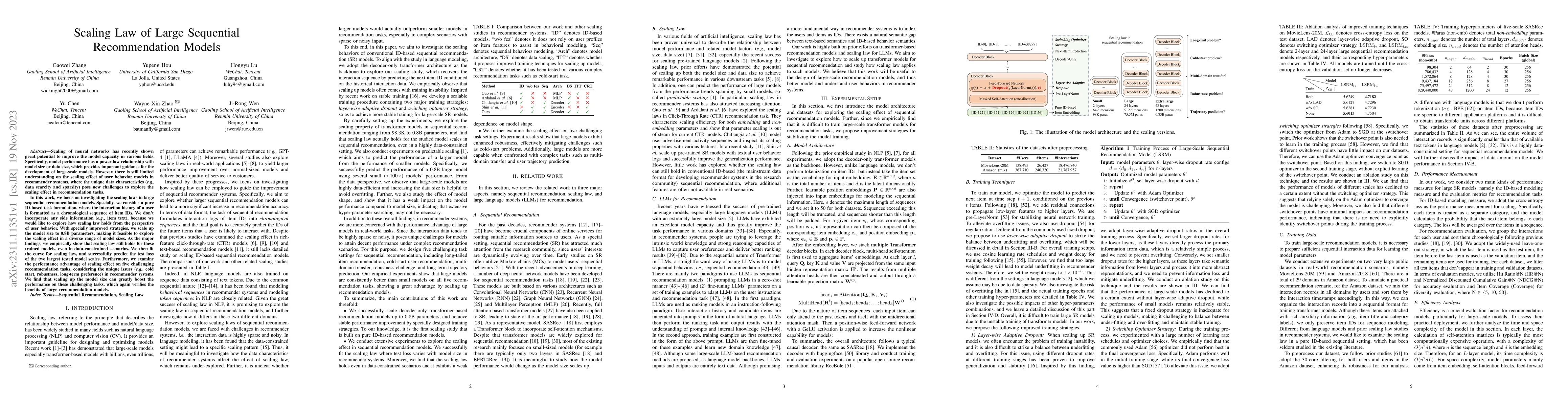 Thumbnail for Scaling Law of Large Sequential Recommendation Models