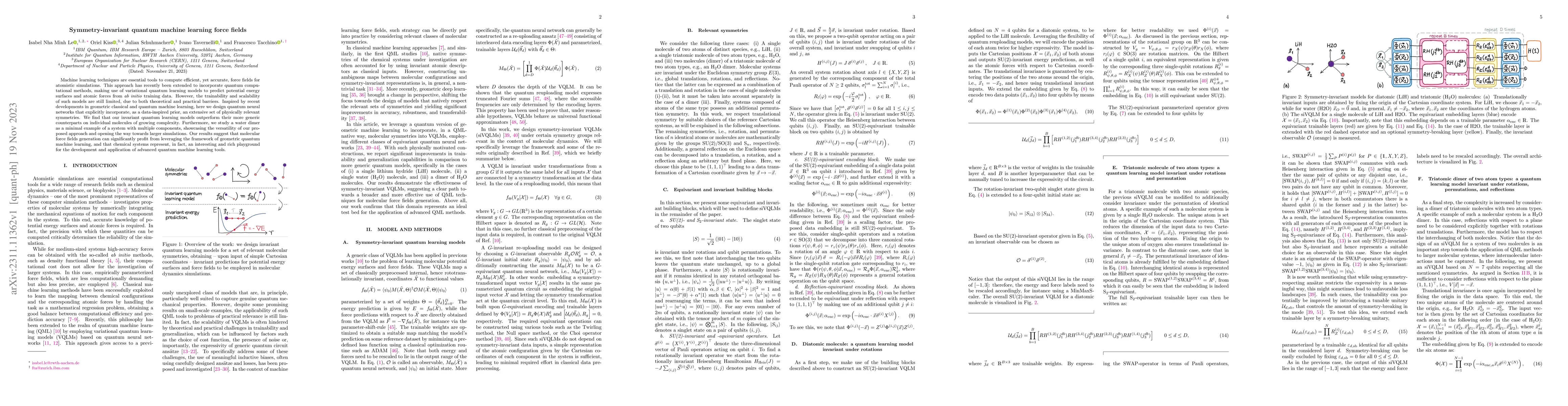 Thumbnail for Symmetry-invariant quantum machine learning force fields