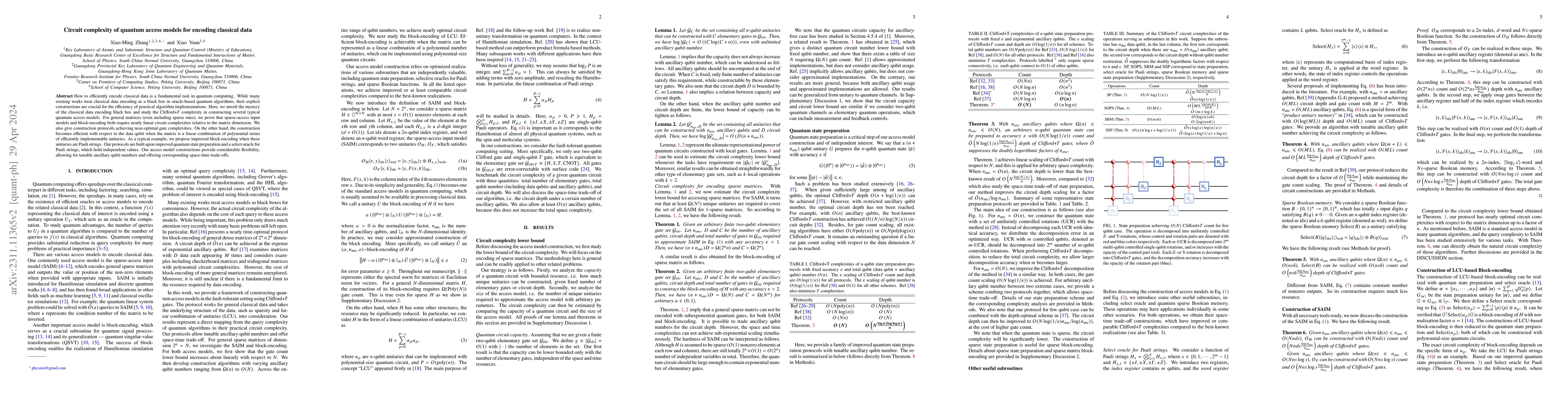 Thumbnail for Circuit complexity of quantum access models for encoding classical data