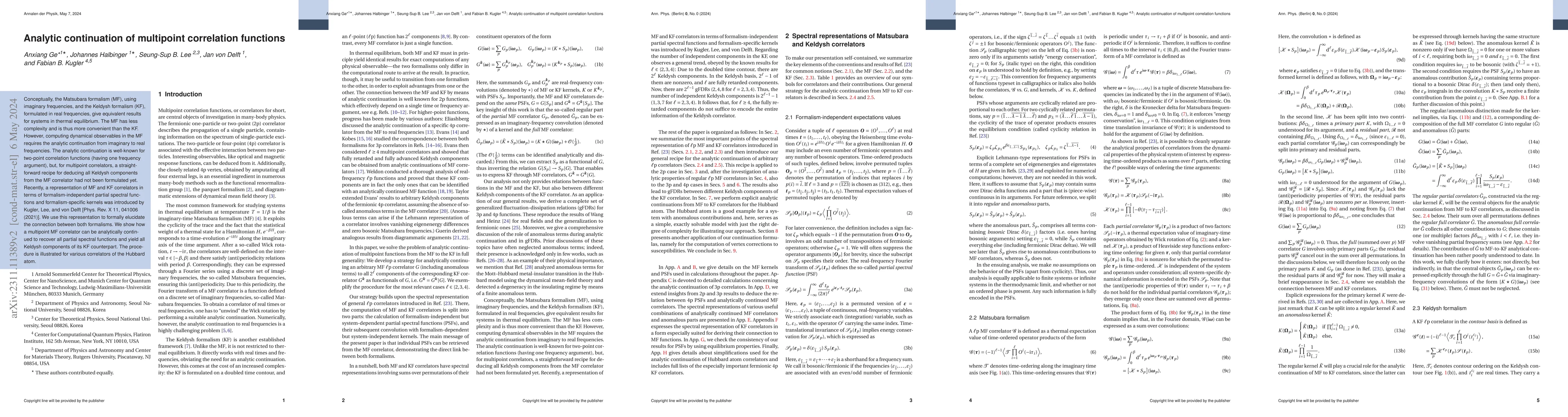 Thumbnail for Analytic continuation of multipoint correlation functions