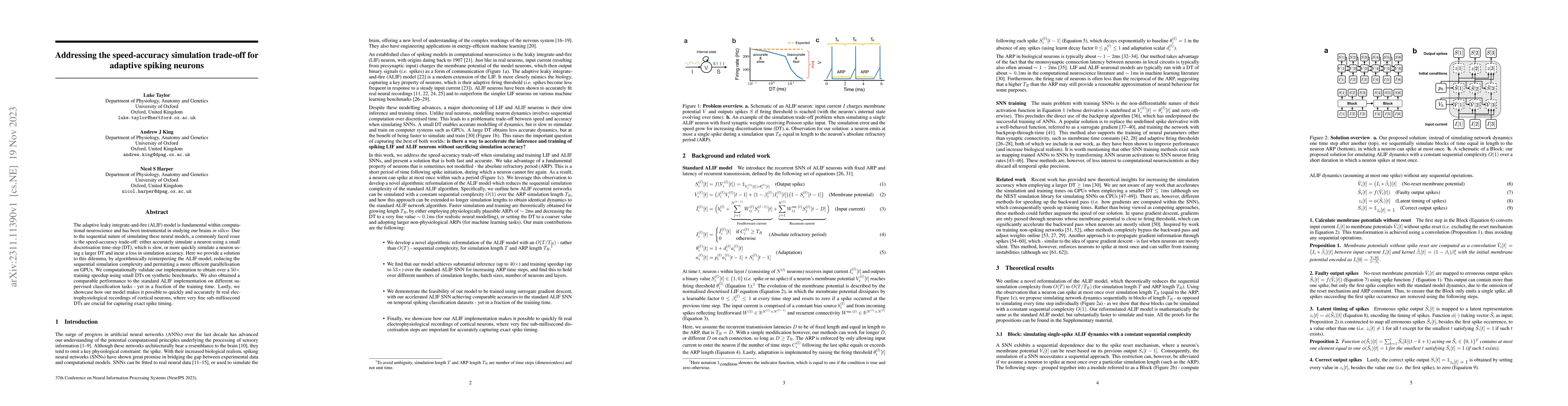 Thumbnail for Addressing the speed-accuracy simulation trade-off for adaptive spiking
  neurons