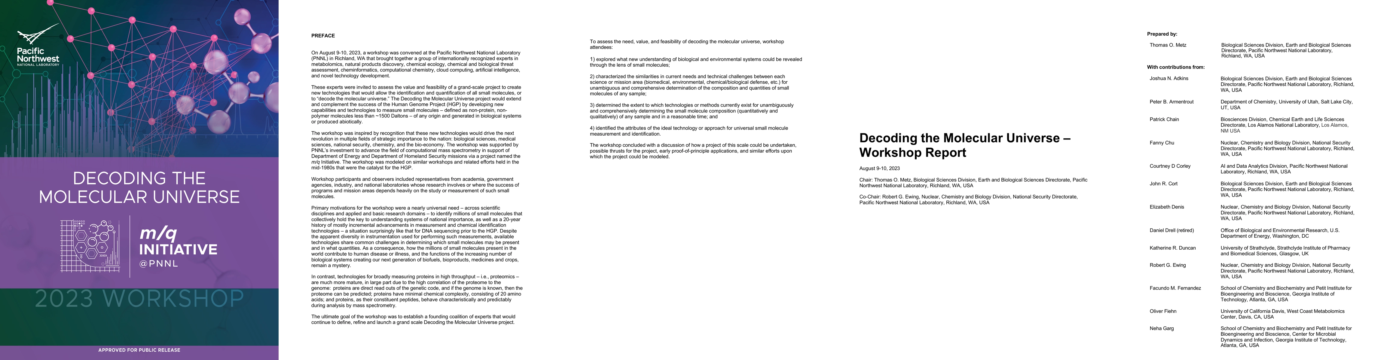 Thumbnail for Decoding the Molecular Universe -- Workshop Report