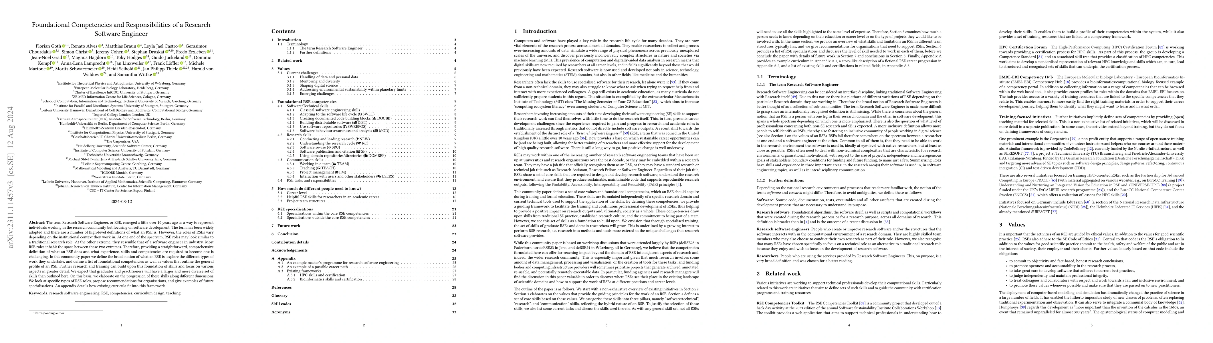 Thumbnail for Foundational Competencies and Responsibilities of a Research Software
  Engineer