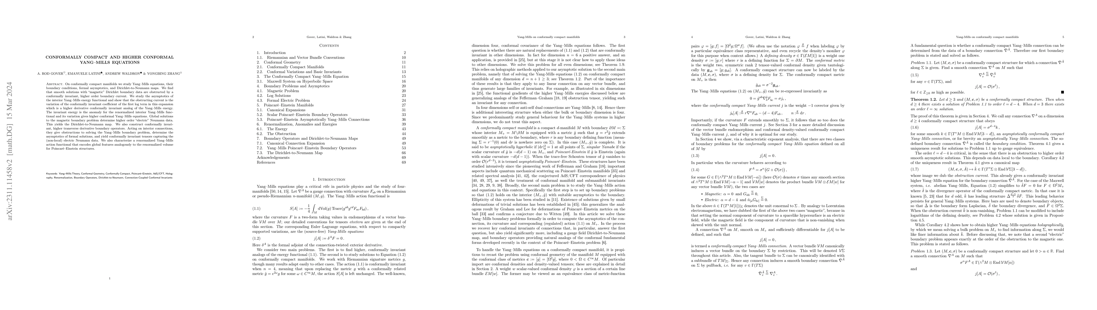 Thumbnail for Conformally compact and higher conformal Yang-Mills equations